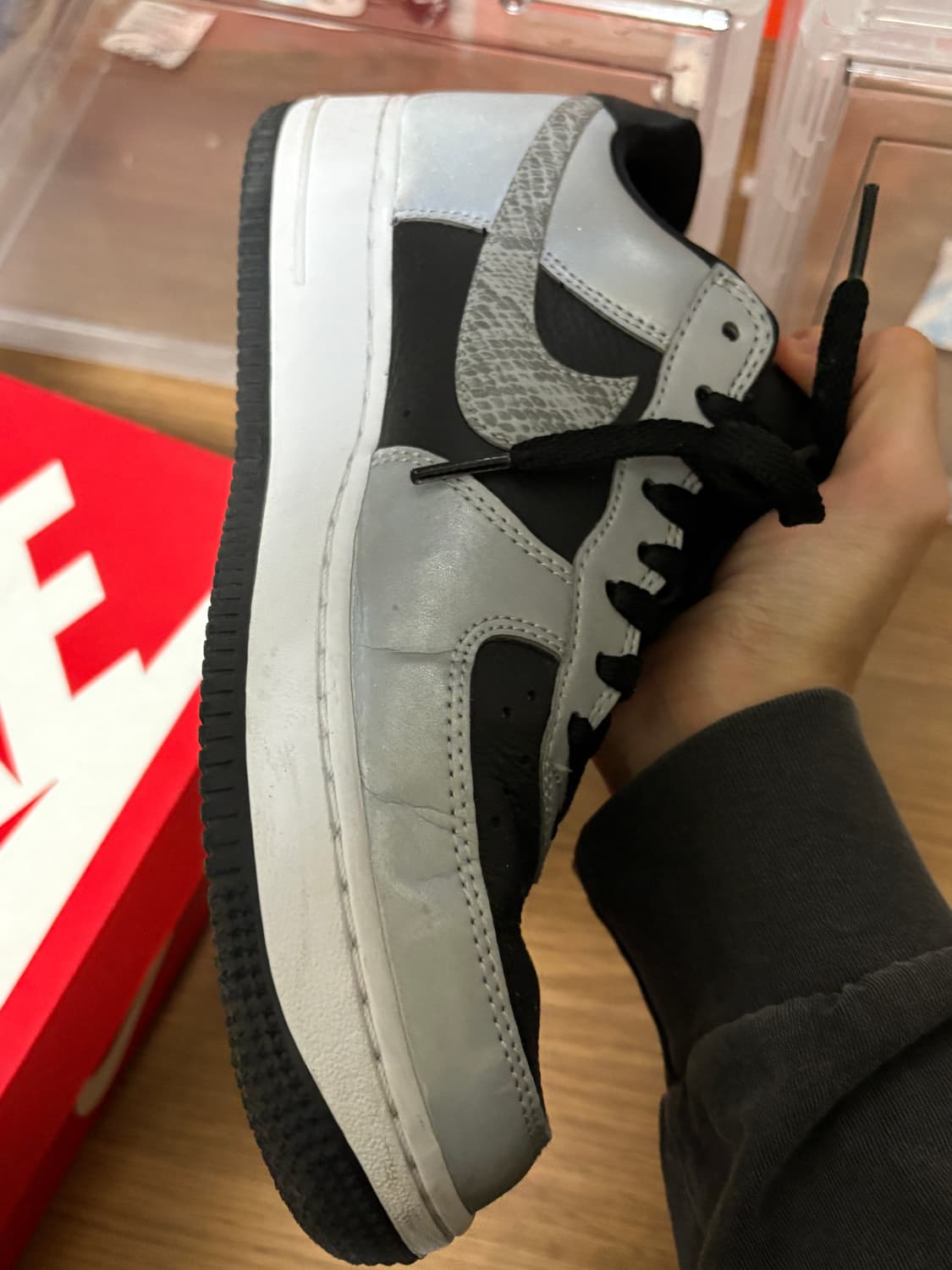 나이키 에어포스1 실버스네이크 260 상품이미지8