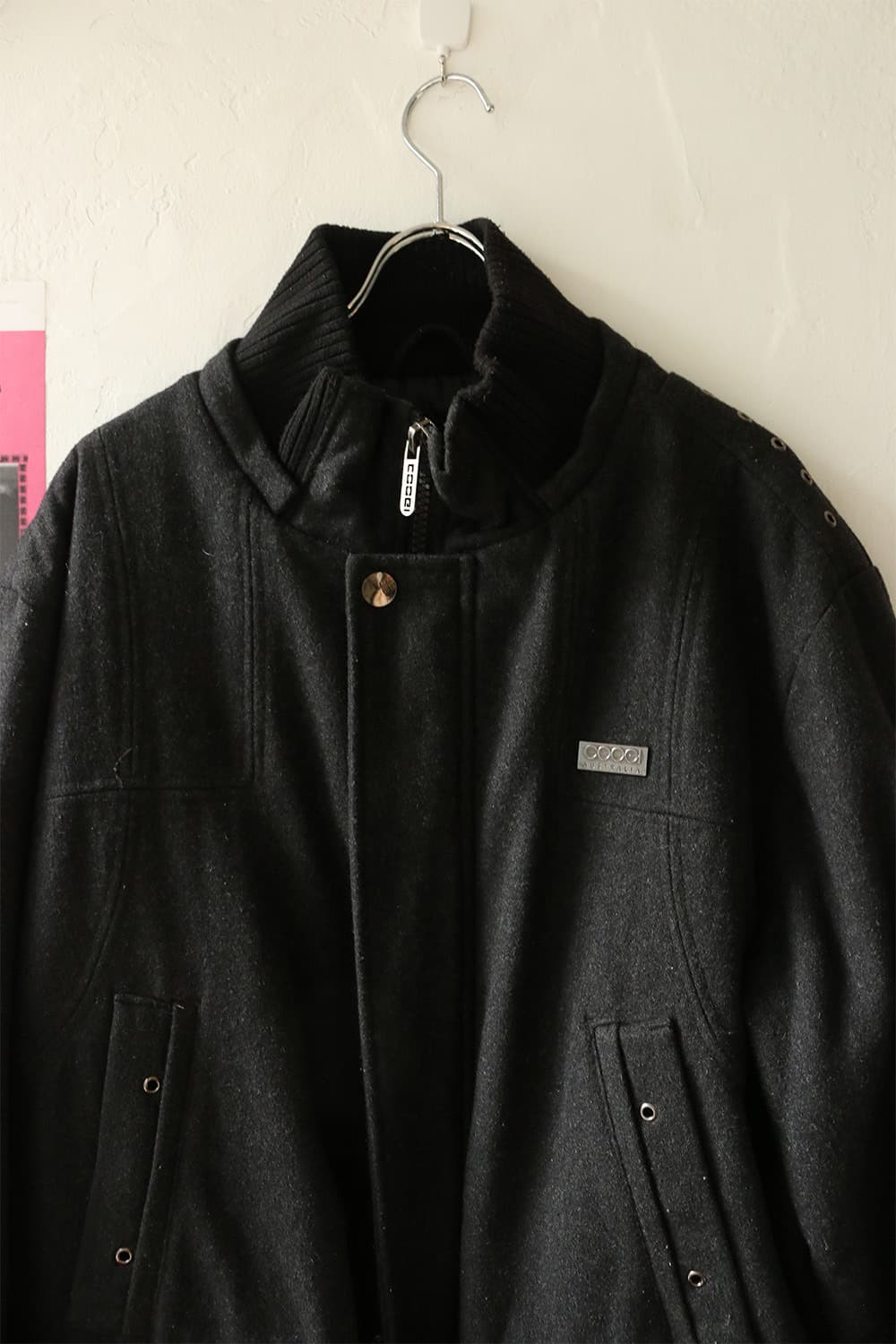 쿠지 울 다크그레이 봄버 자켓  상품이미지4