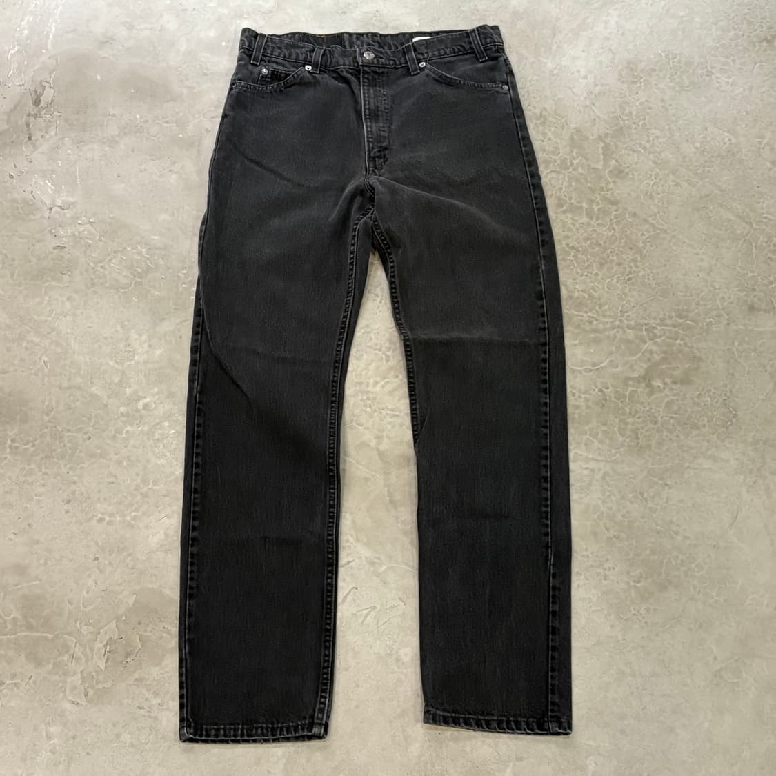 [36/34] 90s USA🇺🇸 리바이스 505 오렌지 탭 블랙 흑청 상품이미지1