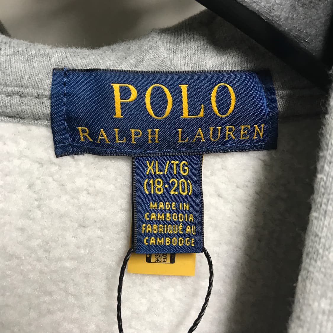 폴로 랄프로렌 QR 후드 집업 그레이 XL18-20 상품이미지5