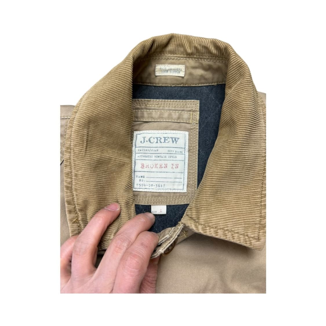 L) 제이크루 베이지 코듀로이 카라 헌팅 자켓 OJ-037 상품이미지3