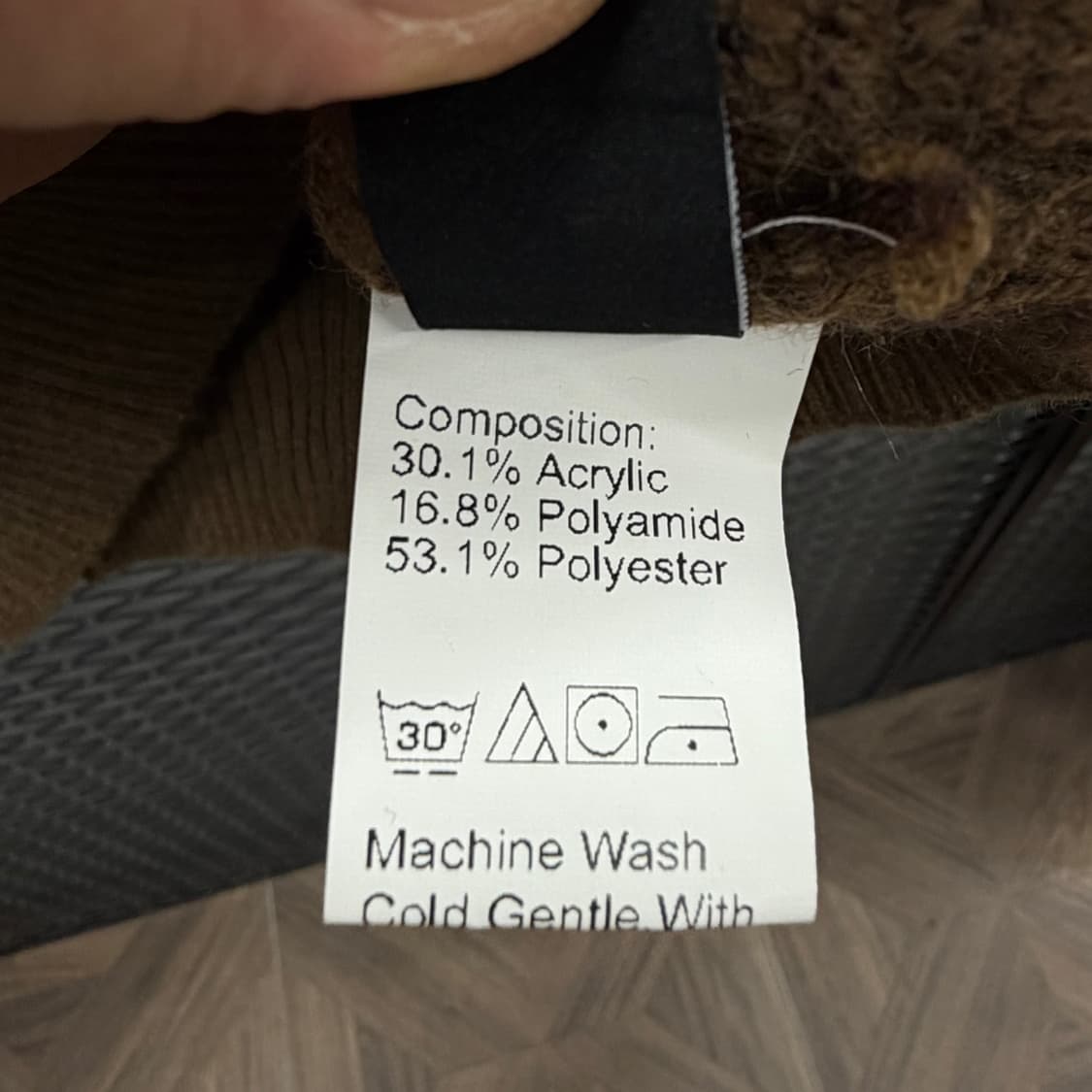 JPN VINTAGE 에스닉 니트 가디건 아가일 패턴 빅버튼 디테일 상품이미지6