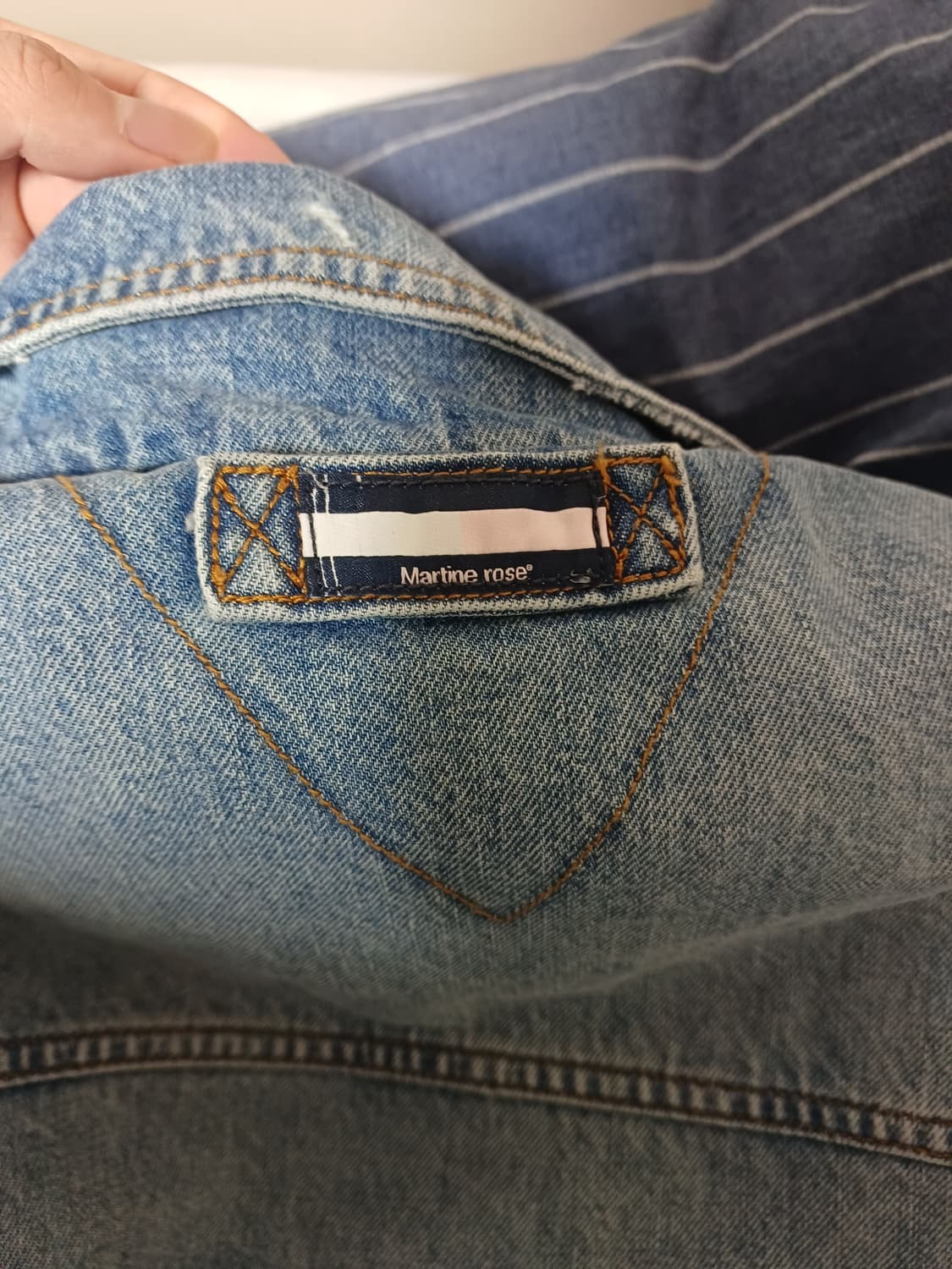 마틴로즈 타미진스 콜라보 데님패딩 새싱품급 발렌시아가맛 상품이미지4