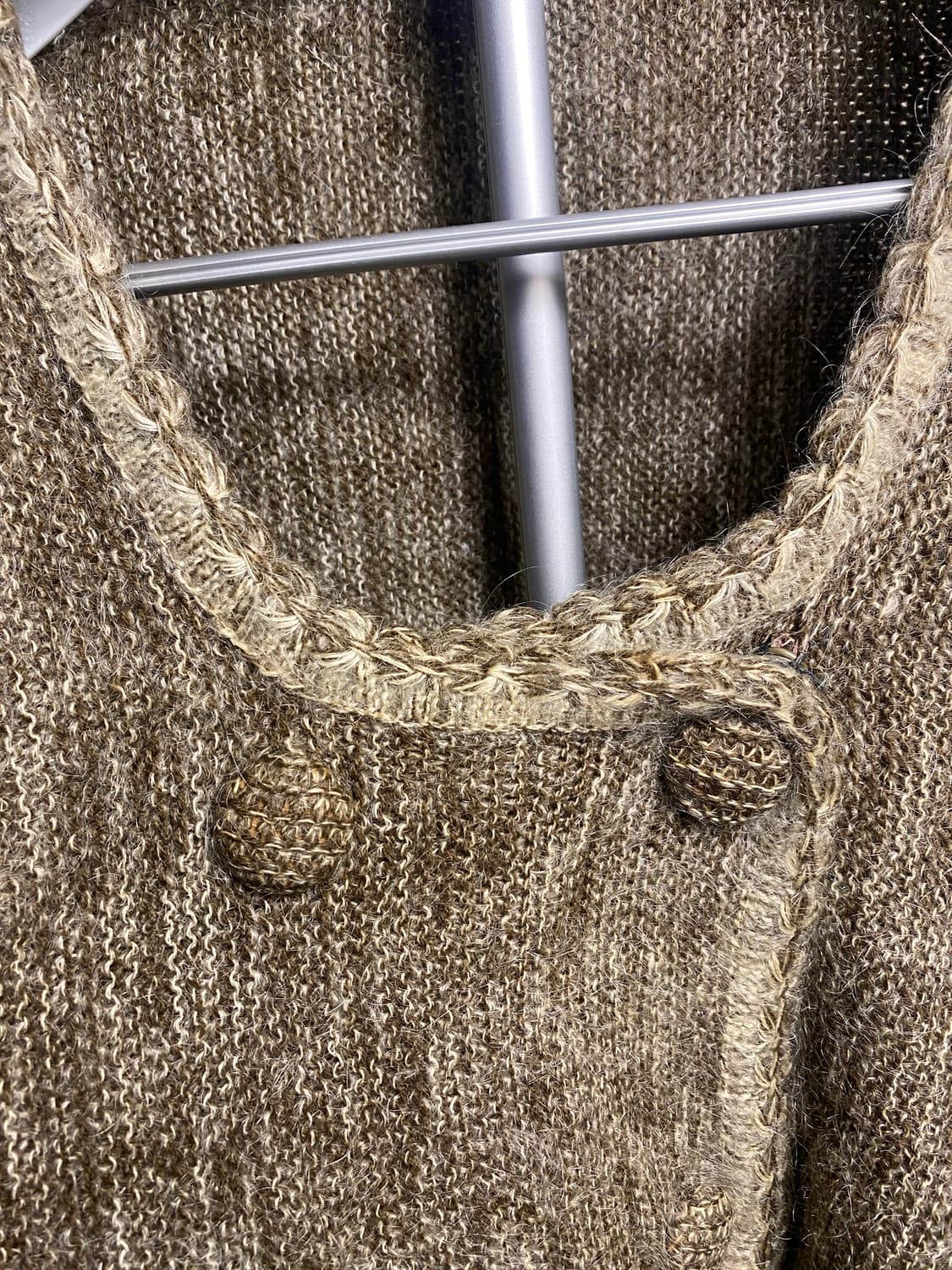 카키브라운 모헤어니트 가디건 상품이미지6