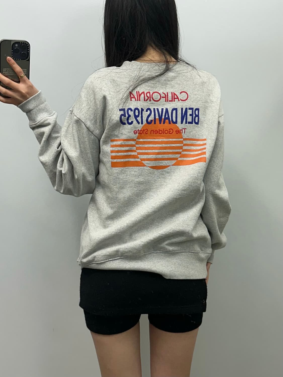 벤 데이비스 빅로고 그레이 맨투맨 상품이미지2