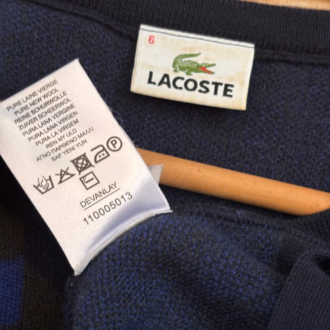 라코스테 퓨어울 빅사이즈 니트 120 명품 패턴 가성비 상품이미지3