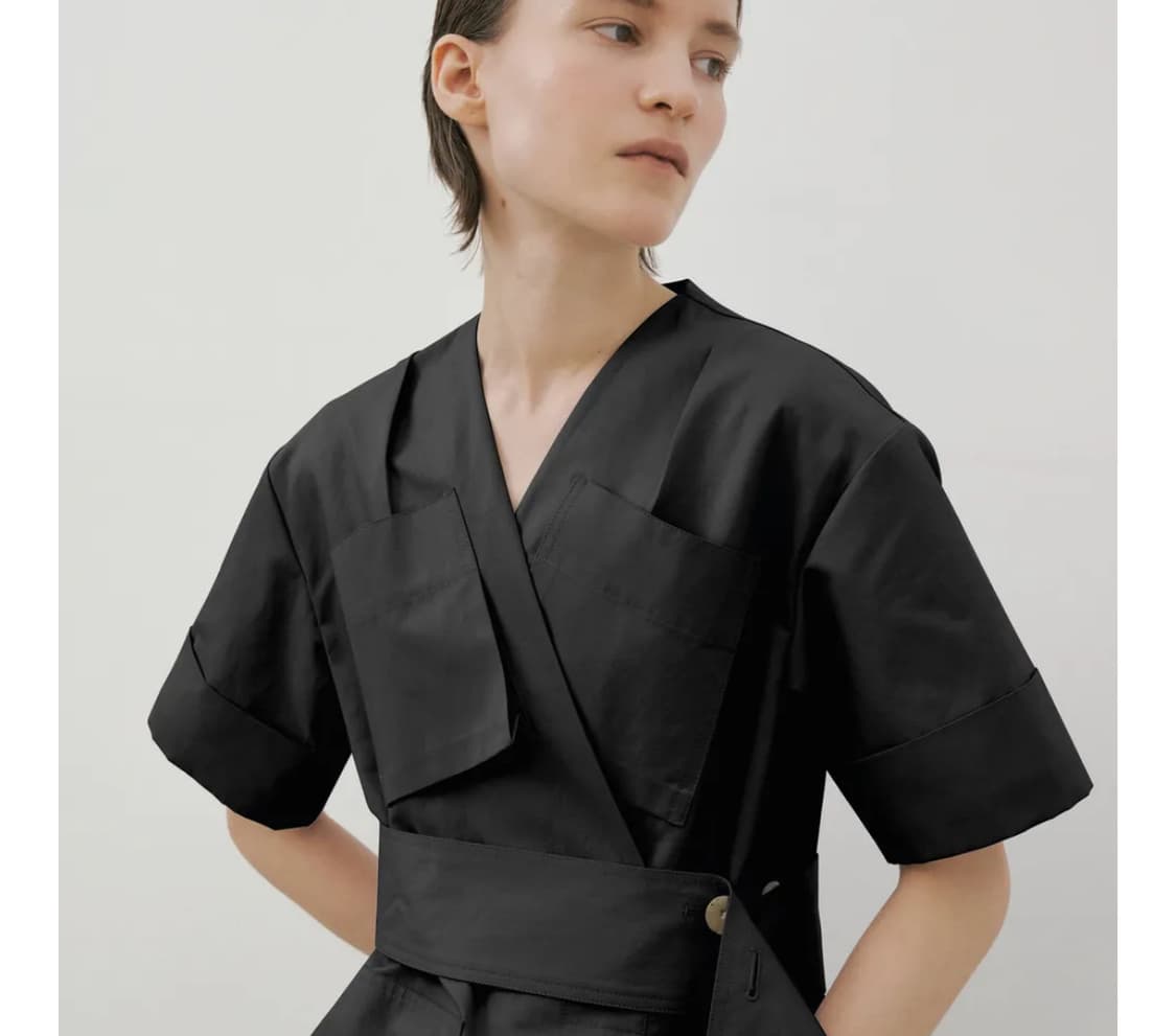 에핑글러 포켓 로브 자켓 블랙 상품이미지1