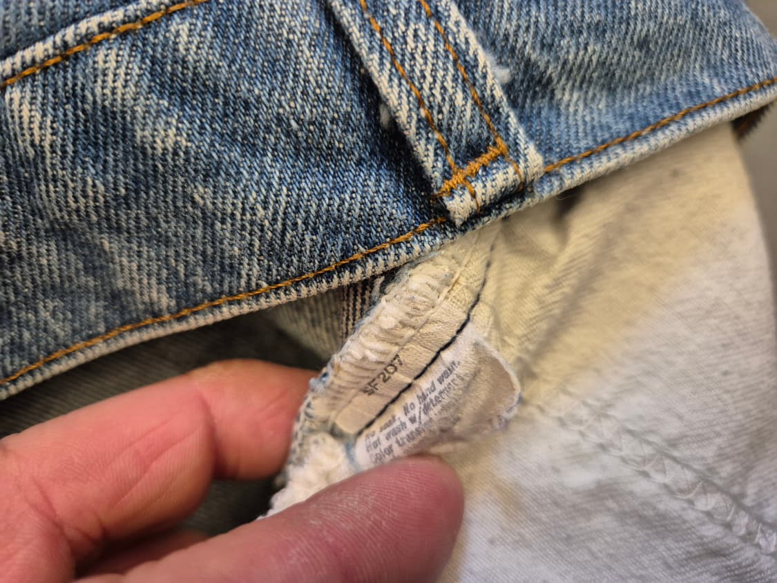80s 리바이스 646 벨바텀 오렌지탭 데님 팬츠 상품이미지8