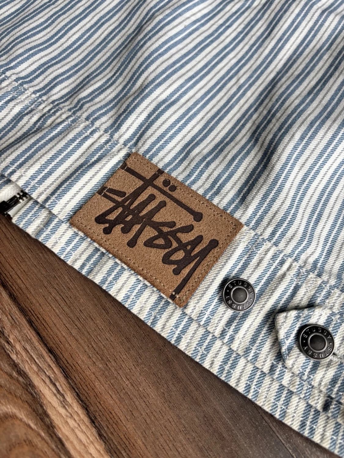 스투시 스트라이프 개러지 자켓 블루 S 상품이미지5