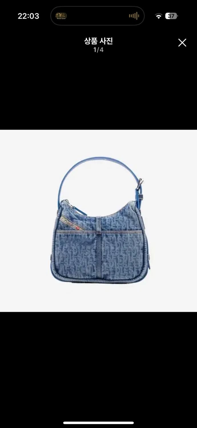 디젤 아일 호보백 인 모노그램 데님 블루 상품이미지1