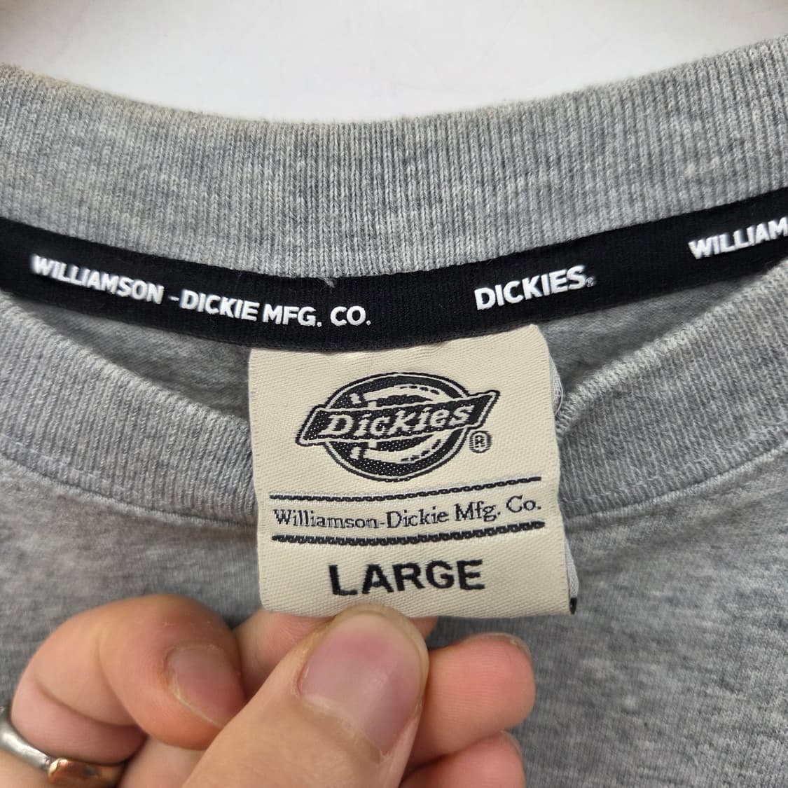 디키즈 로고 반팔 티셔츠 회색 남L 상품이미지4