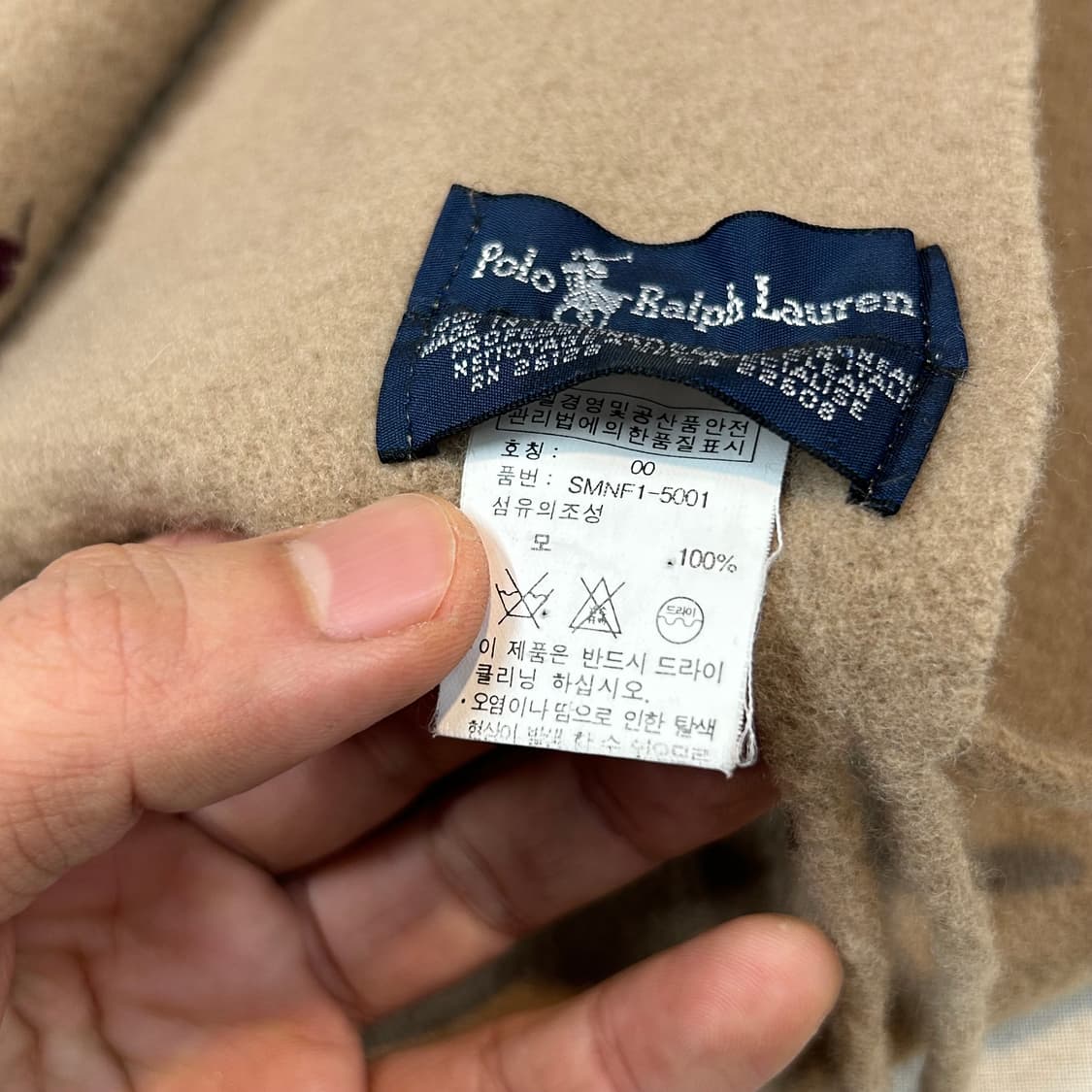 폴로 랄프로렌 울 머플러 목도리 Made in italy 상품이미지5