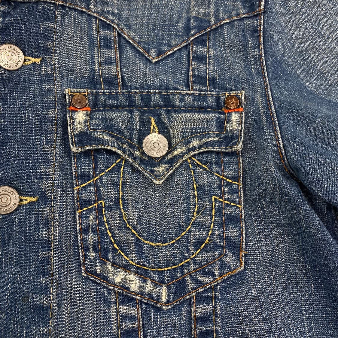 트루릴리전 스티치 포켓 데님 트러커 자켓 (100) 상품이미지4