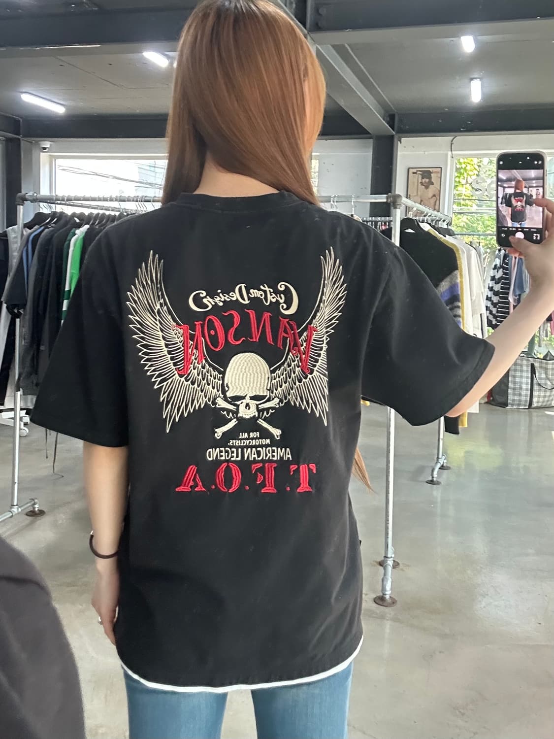 벤슨 x T.F.O.A 스컬 윙 레이어드 반팔티 상품이미지1