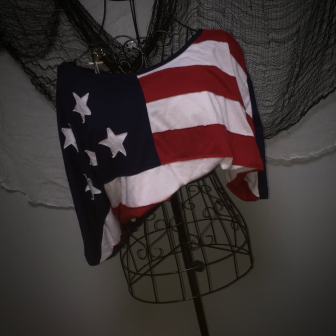 Dig Deep american flag off-shoulder T 상품이미지8