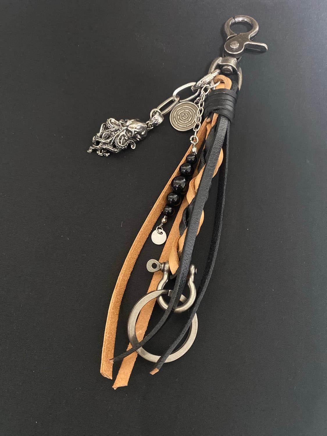 브레이드 가죽 스트랩 키링 상품이미지3