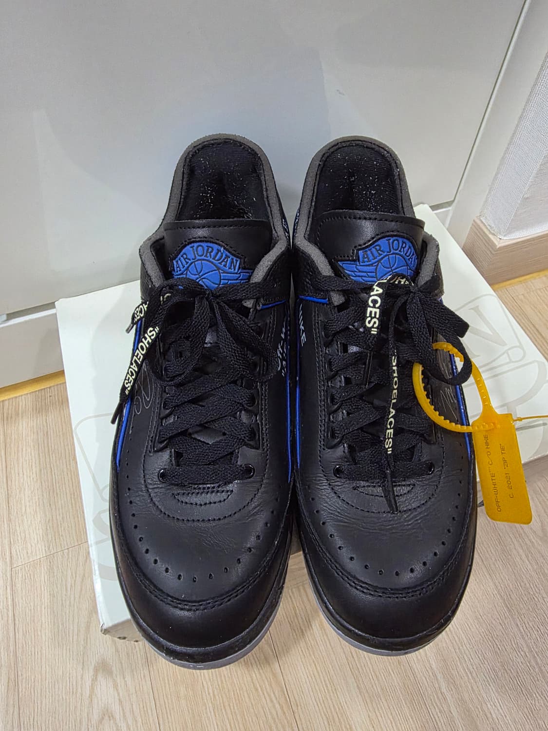 나이키 X 오프화이트 조던2 레트로 로우 SP 블랙/바시티로얄 285 상품이미지4