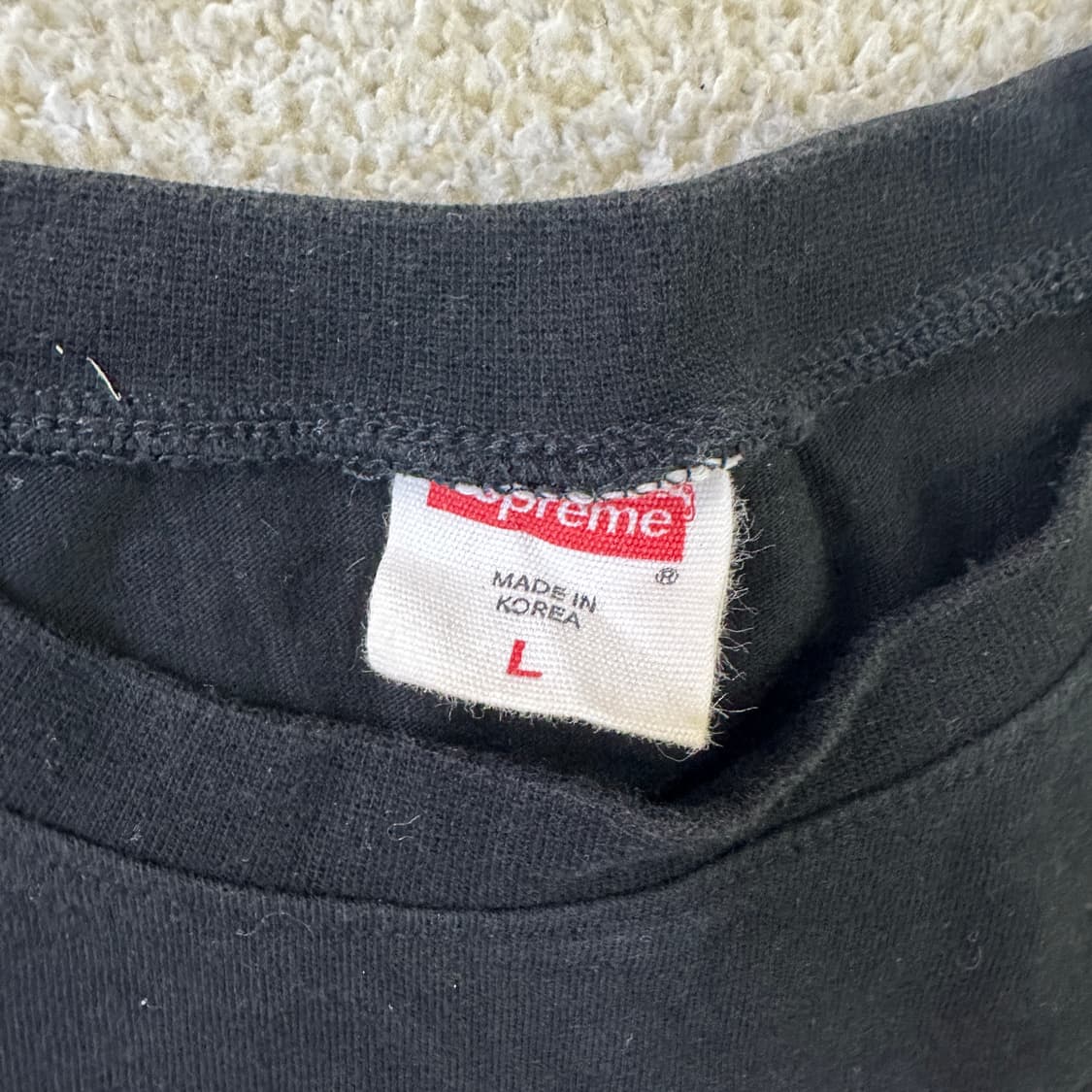 L 프린팅 블랙 반팔 티셔츠 0324D 상품이미지2