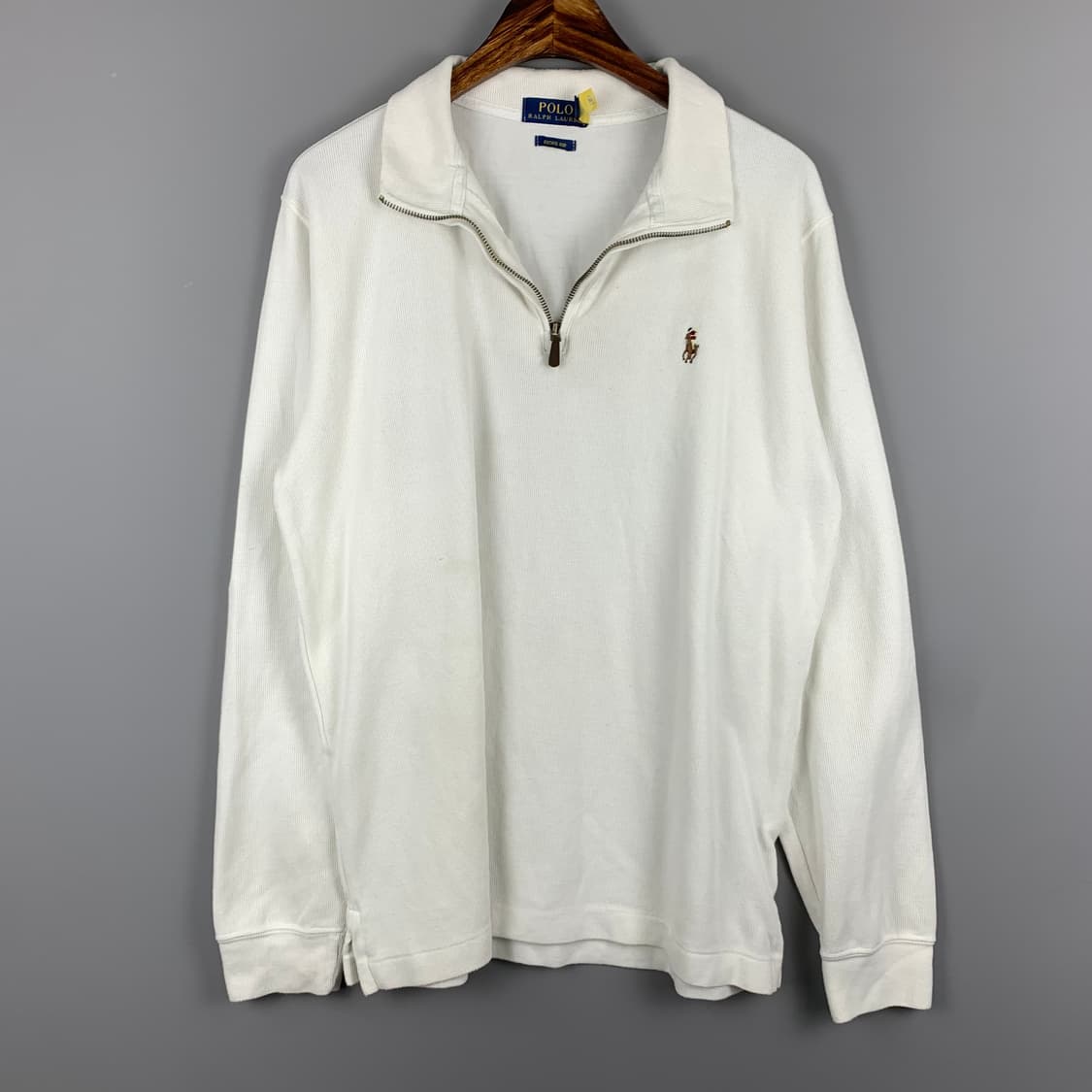 폴로 랄프로렌 신형 화이트 반집업 니트 상품이미지2