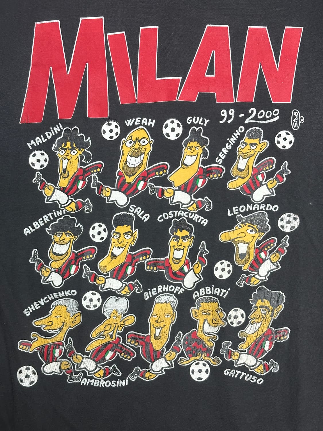 2000' AC MILAN 스쿼드 티셔츠 L 상품이미지3