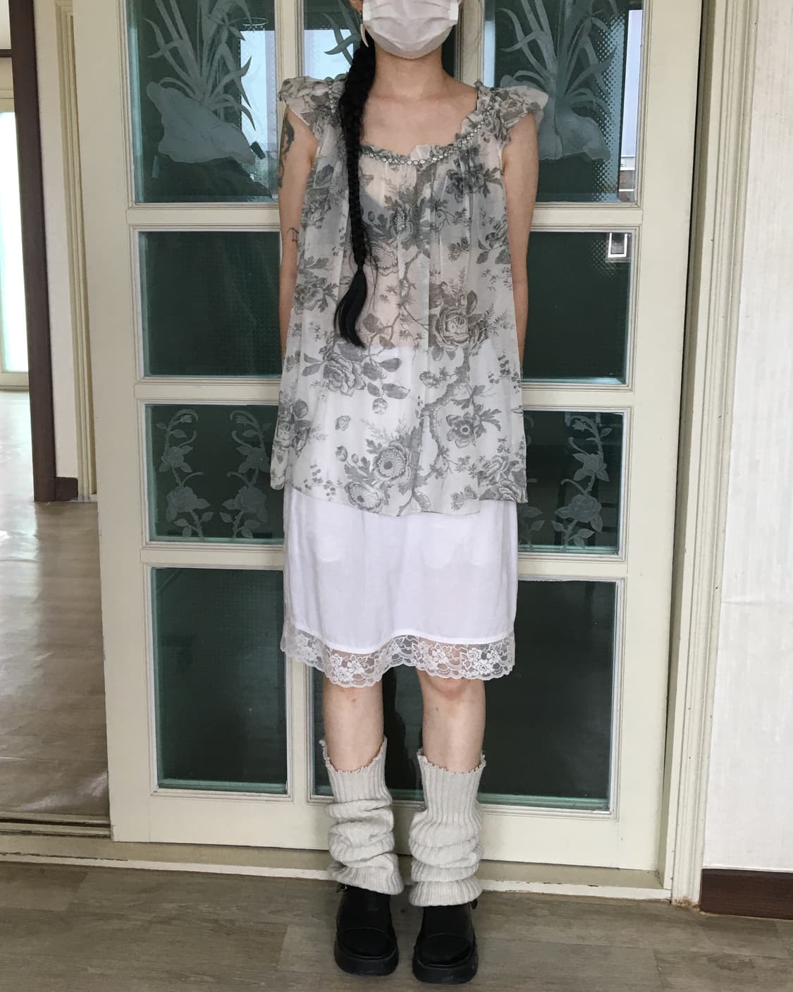 Flower pattern see through blouse 상품이미지7