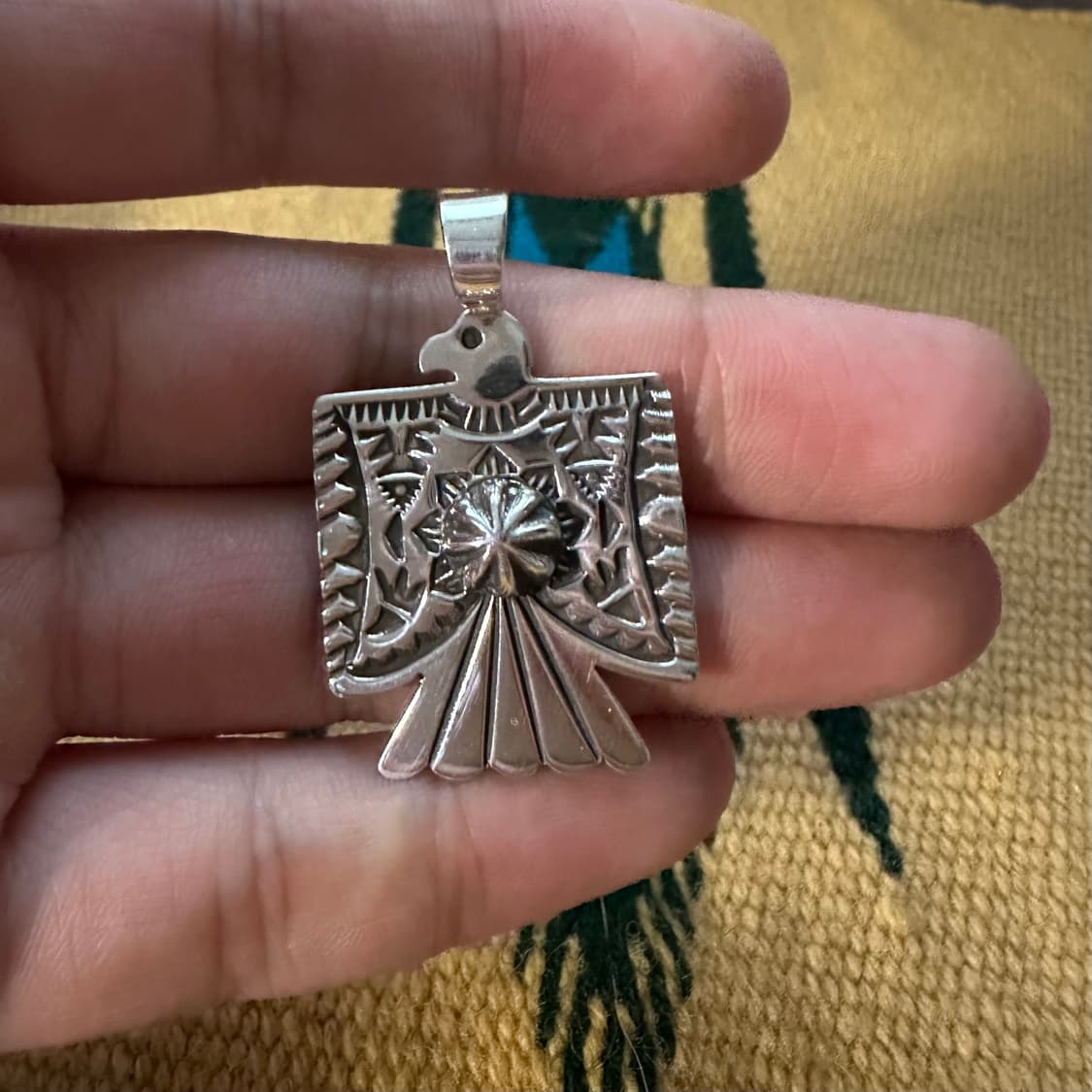 네이티브아메리칸 인디언주얼리 Darrell cadman 썬더버드 펜던트 상품이미지5