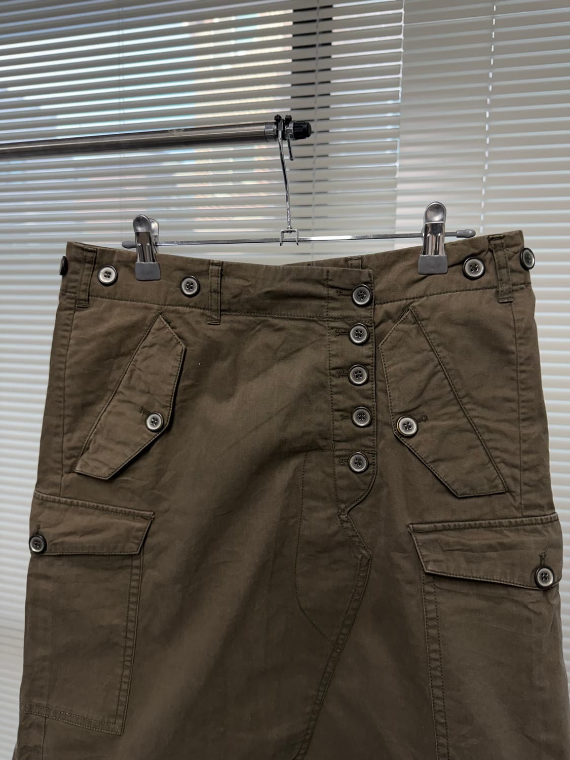 빈티지 버튼 카고 스커트 상품이미지2