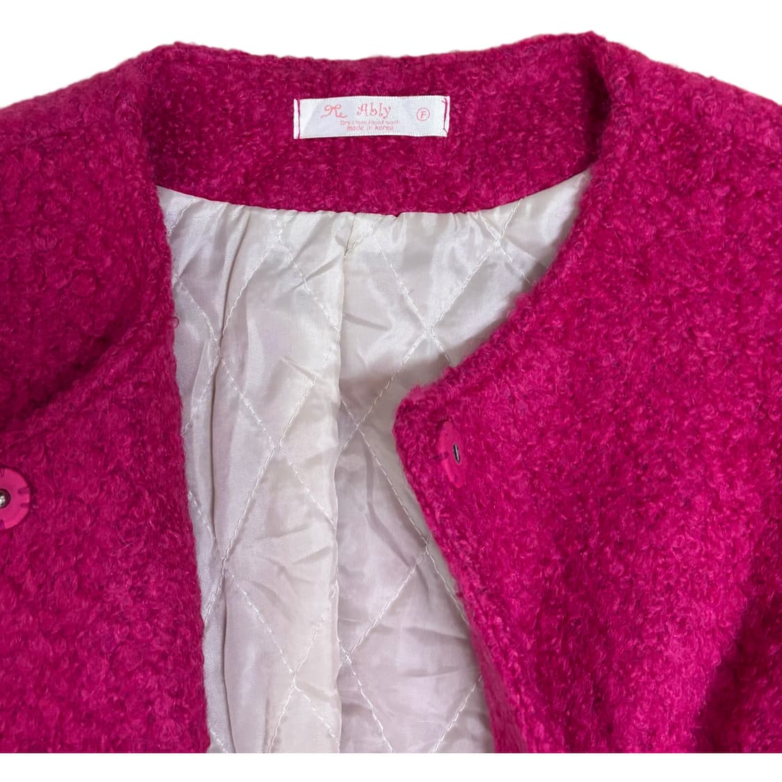 빈티지 러블리 리본 핫핑크 코트 상품이미지7