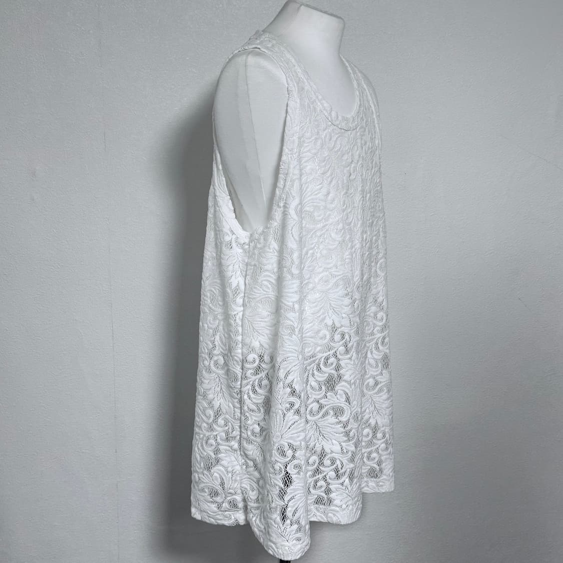 25ss 꼼데가르송 옴므플러스 플라워레이스 탱크탑 l 상품이미지2