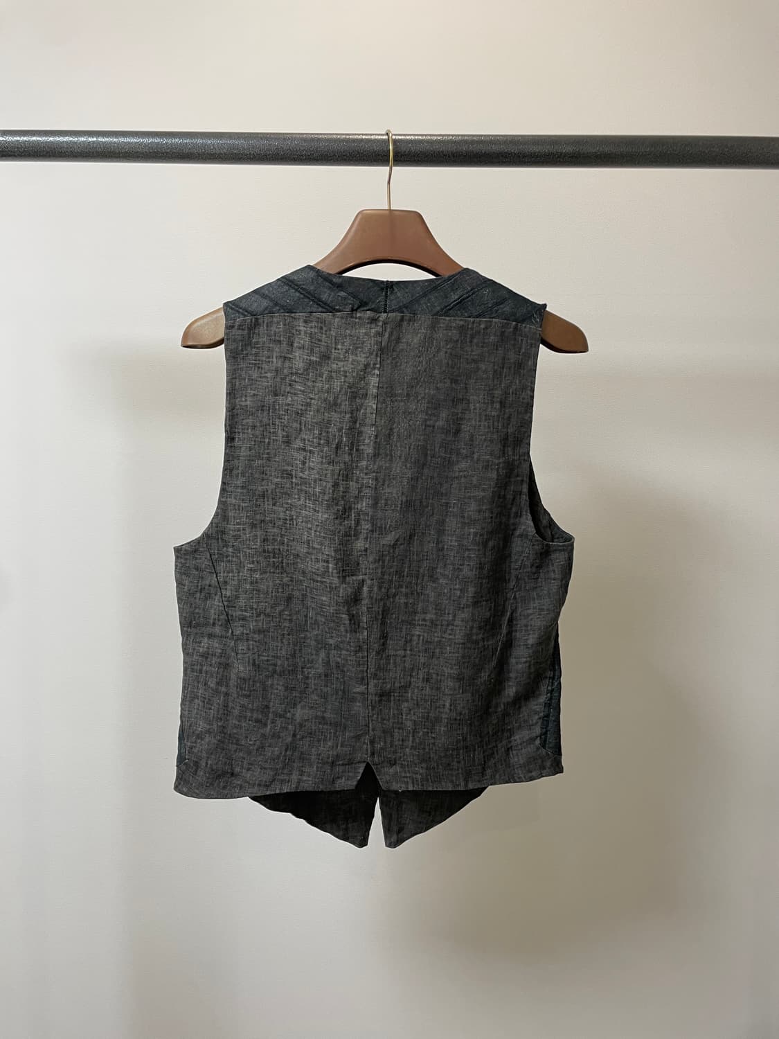 (S) Transit 트랜짓 스트라이프 투톤 린넨 코튼 베스트 상품이미지6