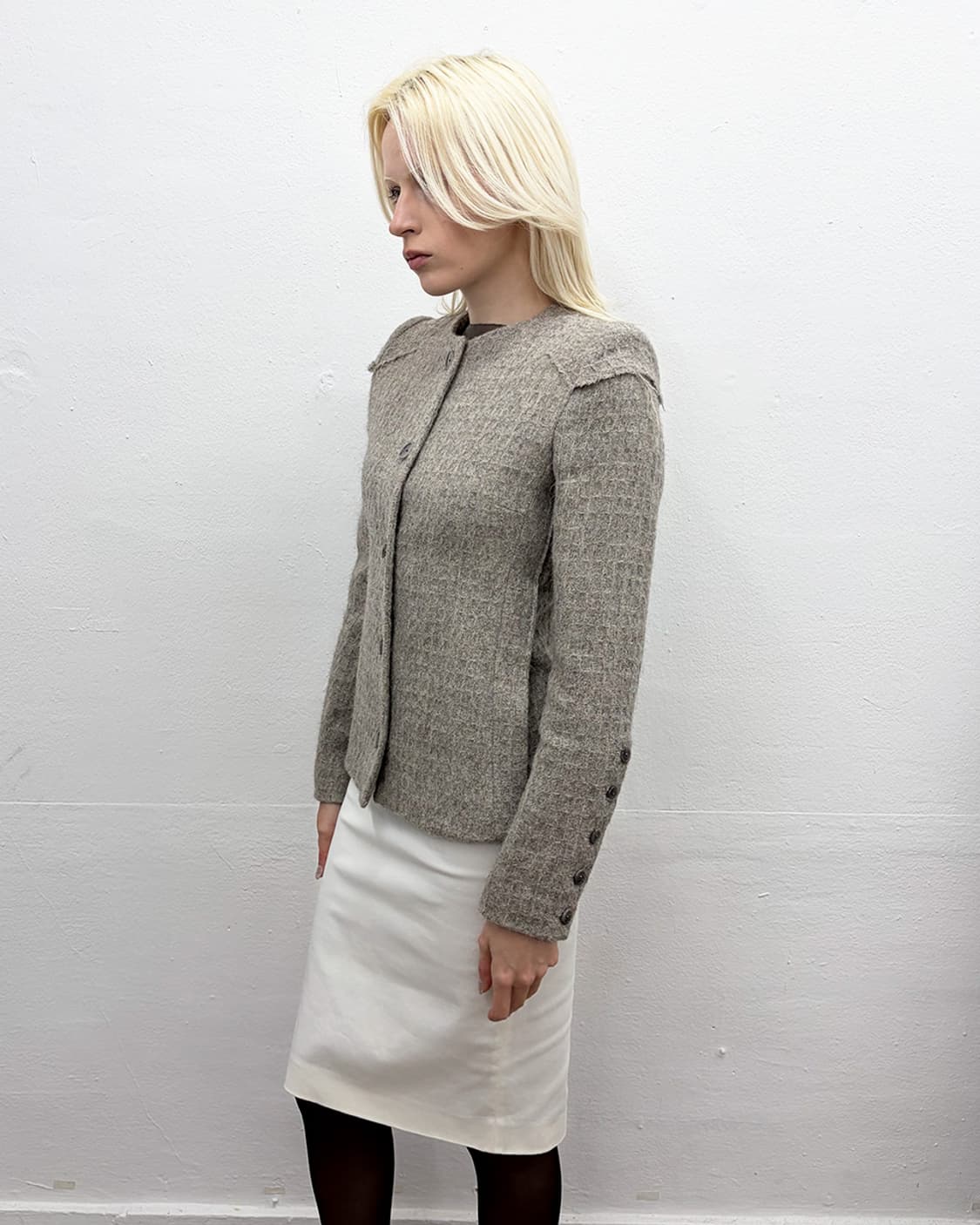 베로니크 브랑퀸호 2002F/W 퍼프 숄더 알파카 자켓 상품이미지4