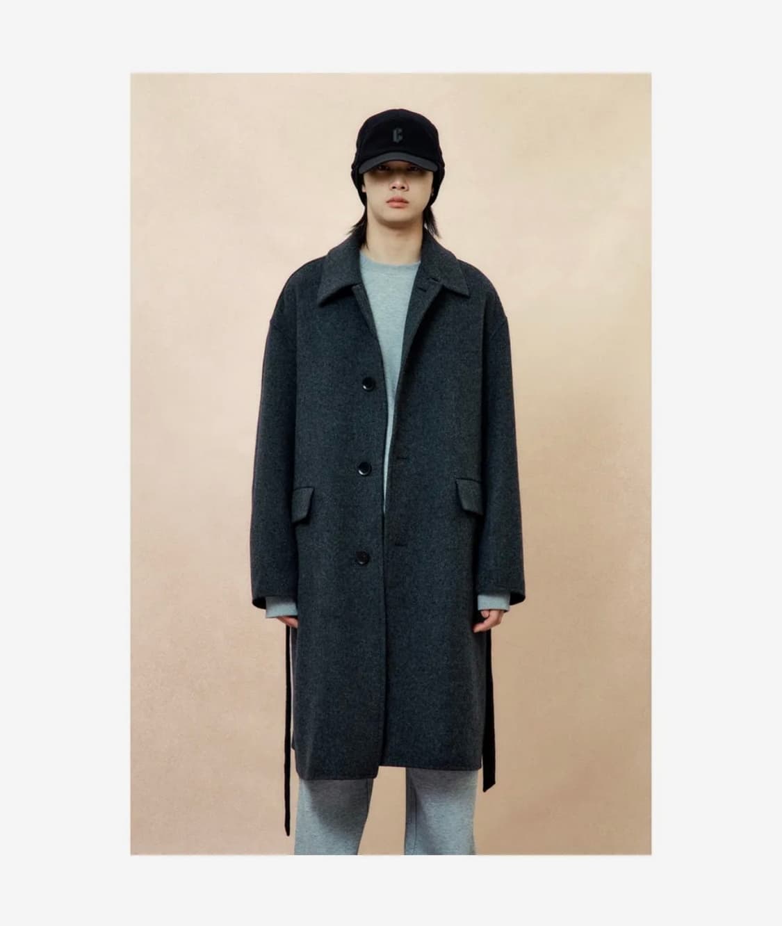 [100] 커스텀멜로우 캐시미어 블렌디드 맥코트 그레이 새상품 상품이미지8