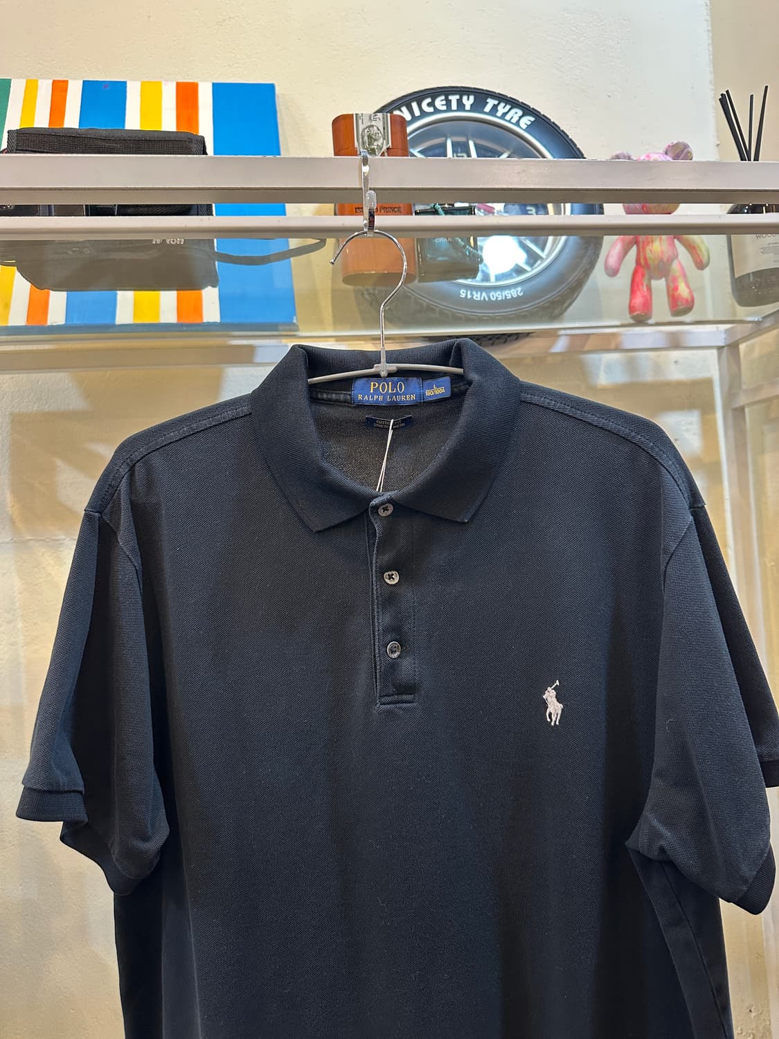 폴로 랄프로렌 메시 반팔 카라티 블랙 L 상품이미지2