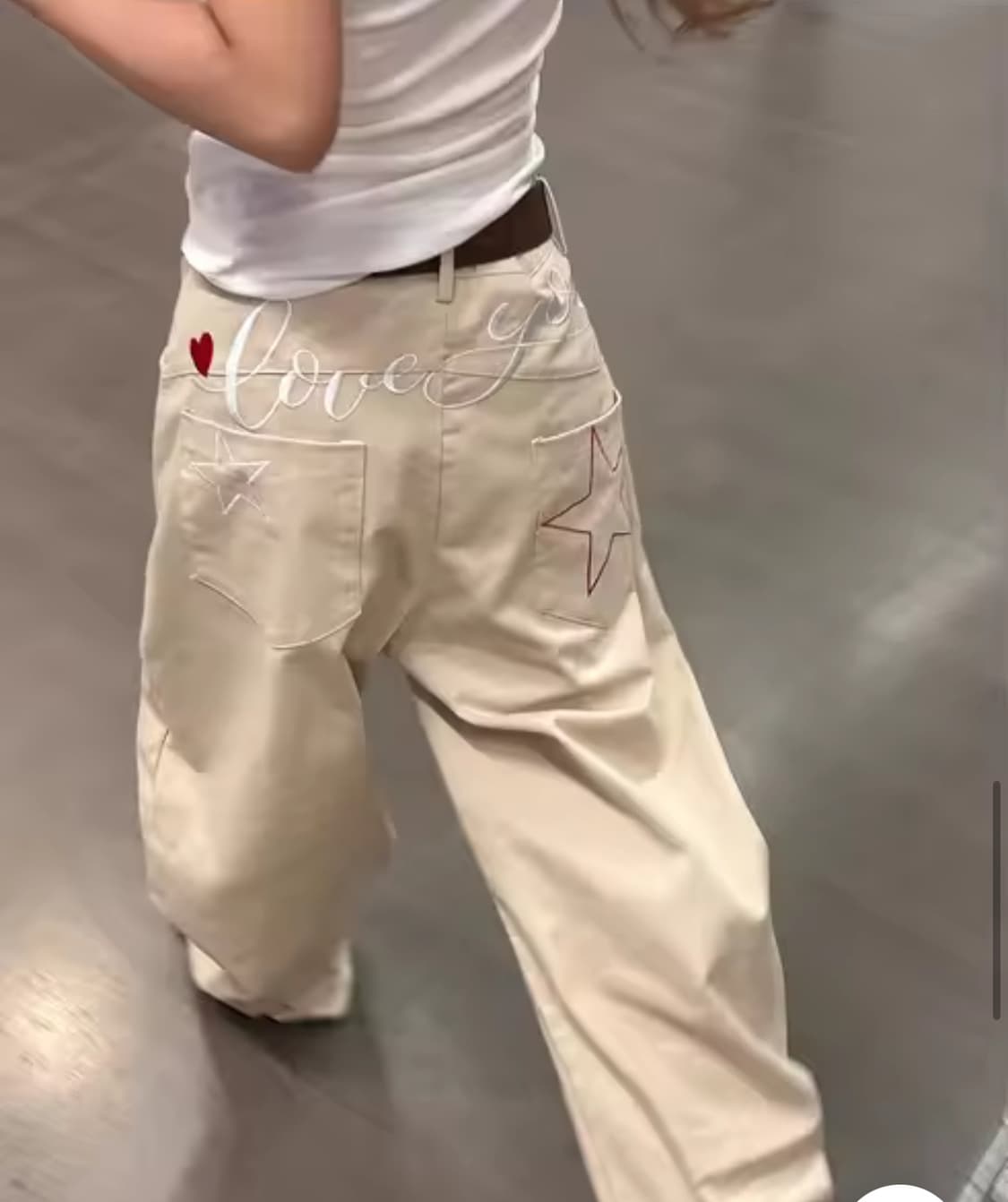 자수 와이드 팬츠M 상품이미지1