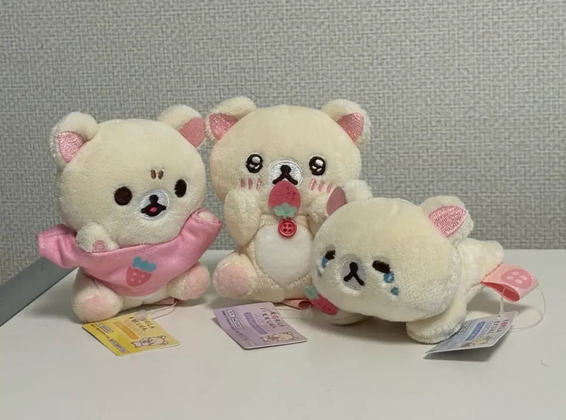 코리락쿠마 딸기의 하루 테노리 3종 상품이미지1