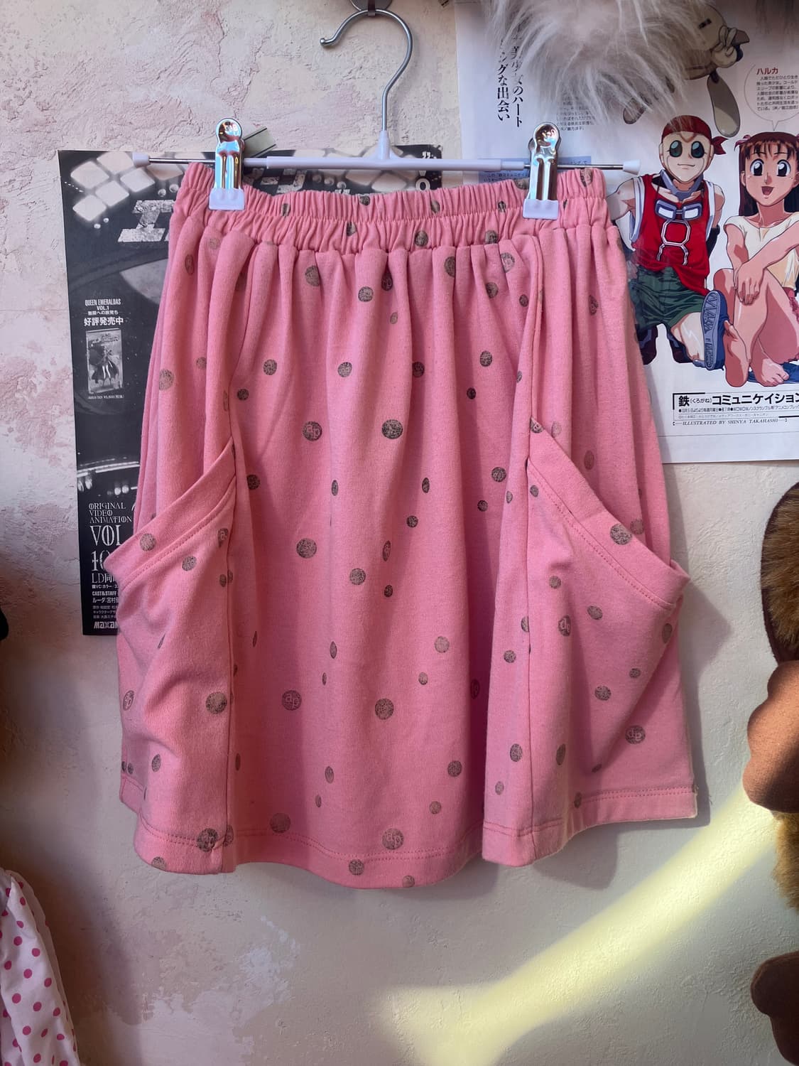 딸기우유 도트 포켓 스커트 상품이미지1