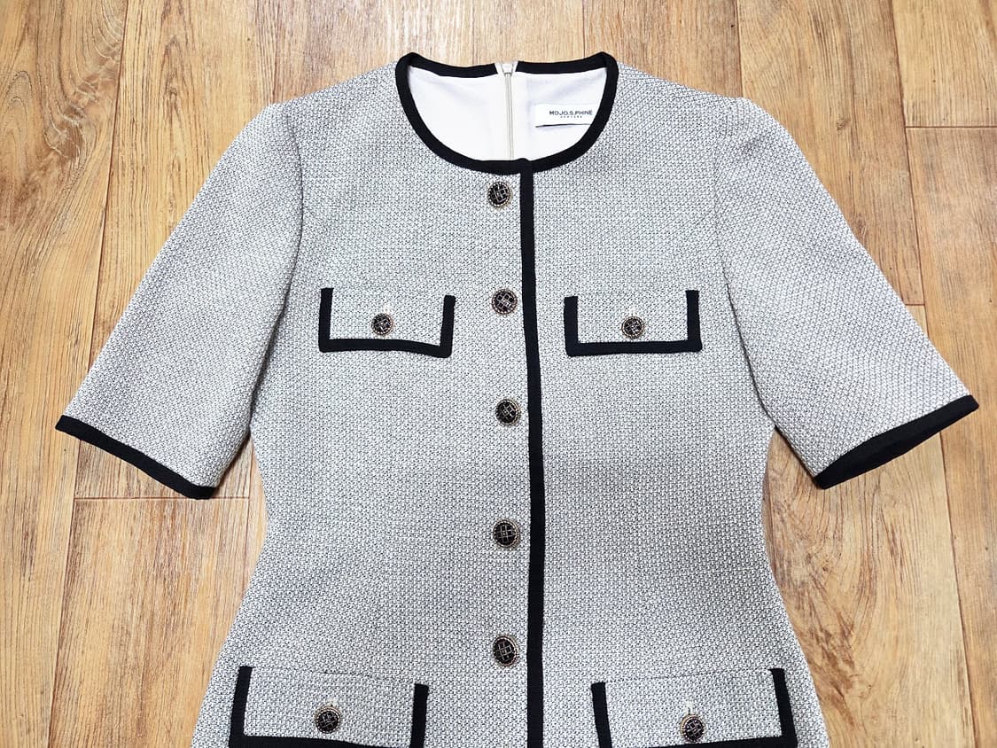 모조에스핀(MOJO.S.PHINE) 노카라 트위드 반팔원피스 55 상품이미지5