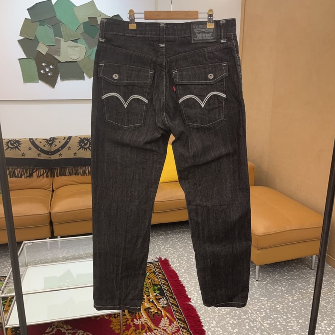 리바이스 569 루즈 스트레이트 블랙진 데님 청바지 33인치 C06270 상품이미지2