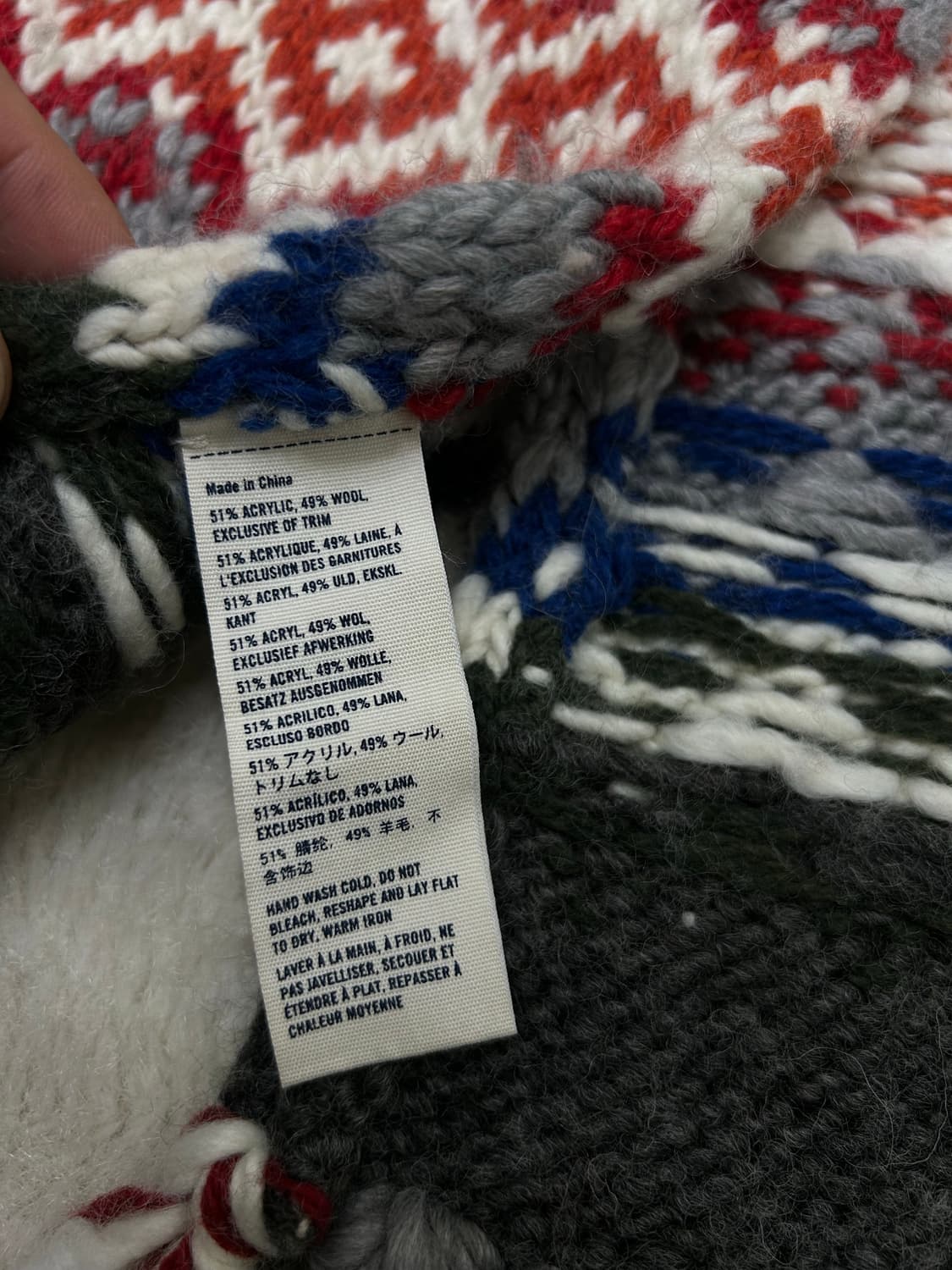 아베크롬비 패턴 울 롱 머플러 상품이미지4