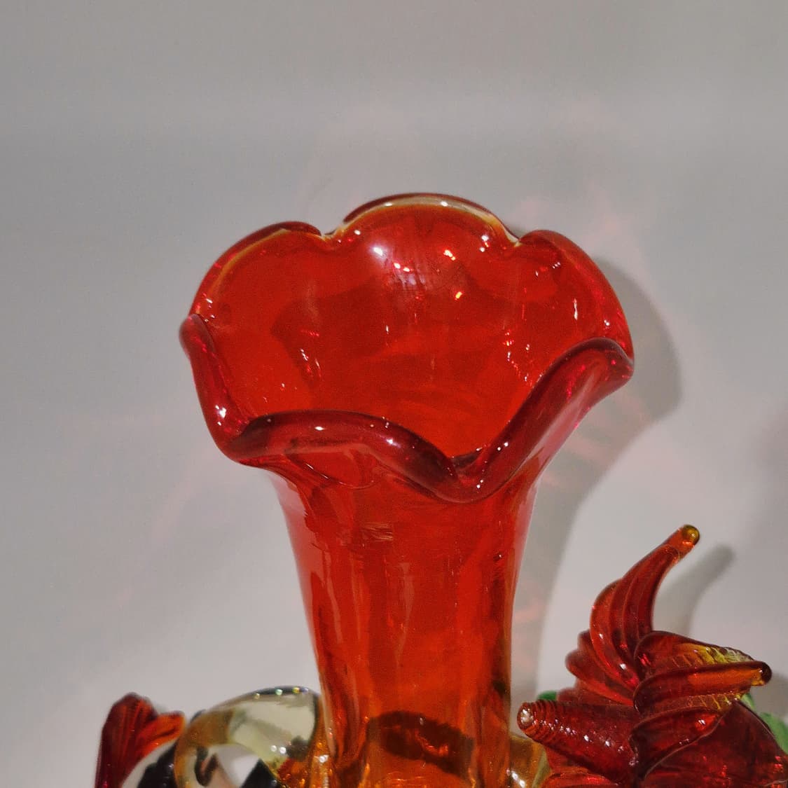 80s 류큐 선셋 크랙 꽃병&유리 송이 세트 상품이미지3