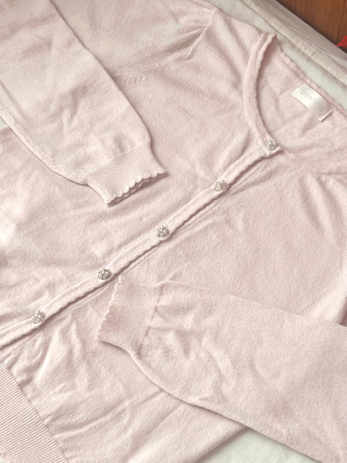 로디스폿 lodispotto 일본 빈티지 갸루 베이비 핑크 가디건 상품이미지2