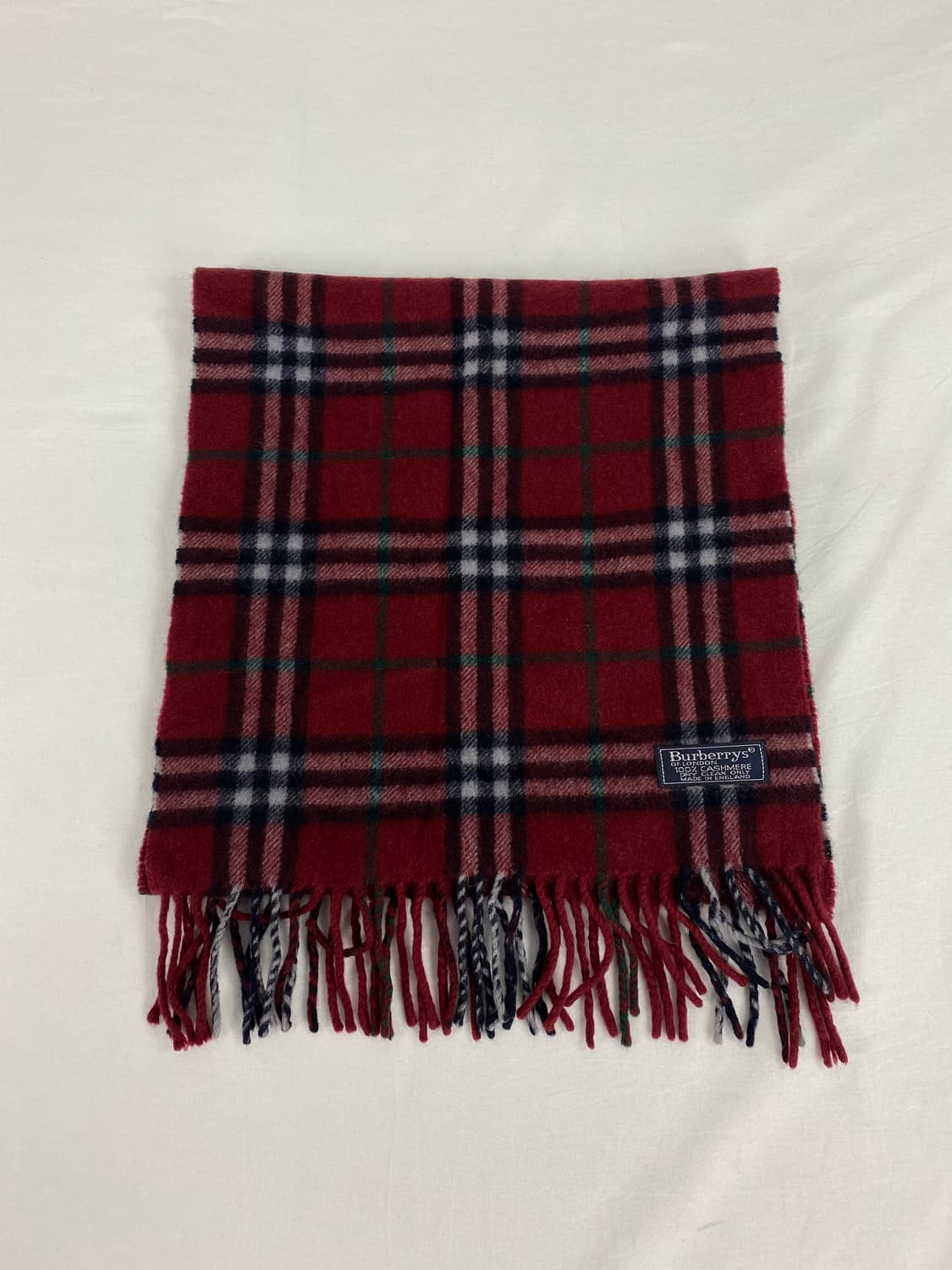 버버리 캐시미어 레드 머플러 목도리 상품이미지3