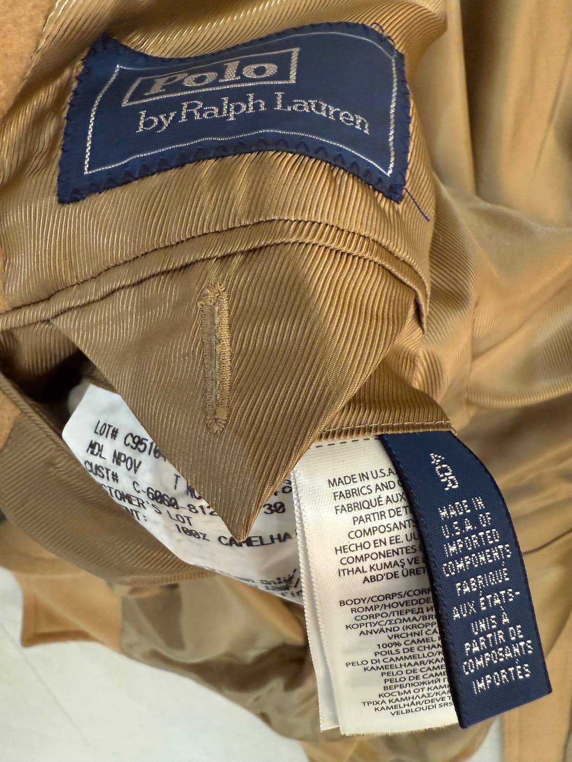 Polo Ralph Lauren 카멜헤어 더블브레스트 코트 상품이미지6