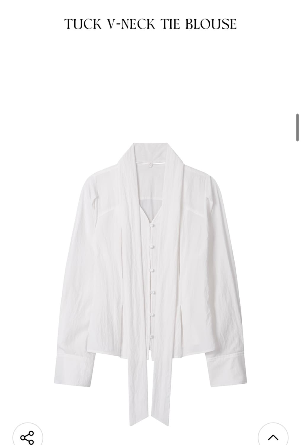(M) 드로우핏 우먼 턱 브이넥 타이 블라우스 [IVORY] 판매 상품이미지6