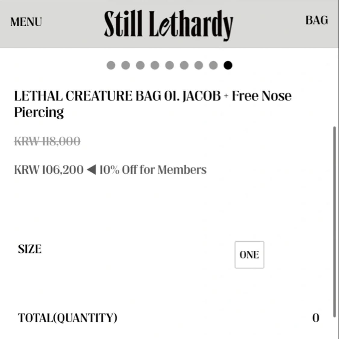 Still lethardy LETHAL CREATURE BAG 상품이미지3