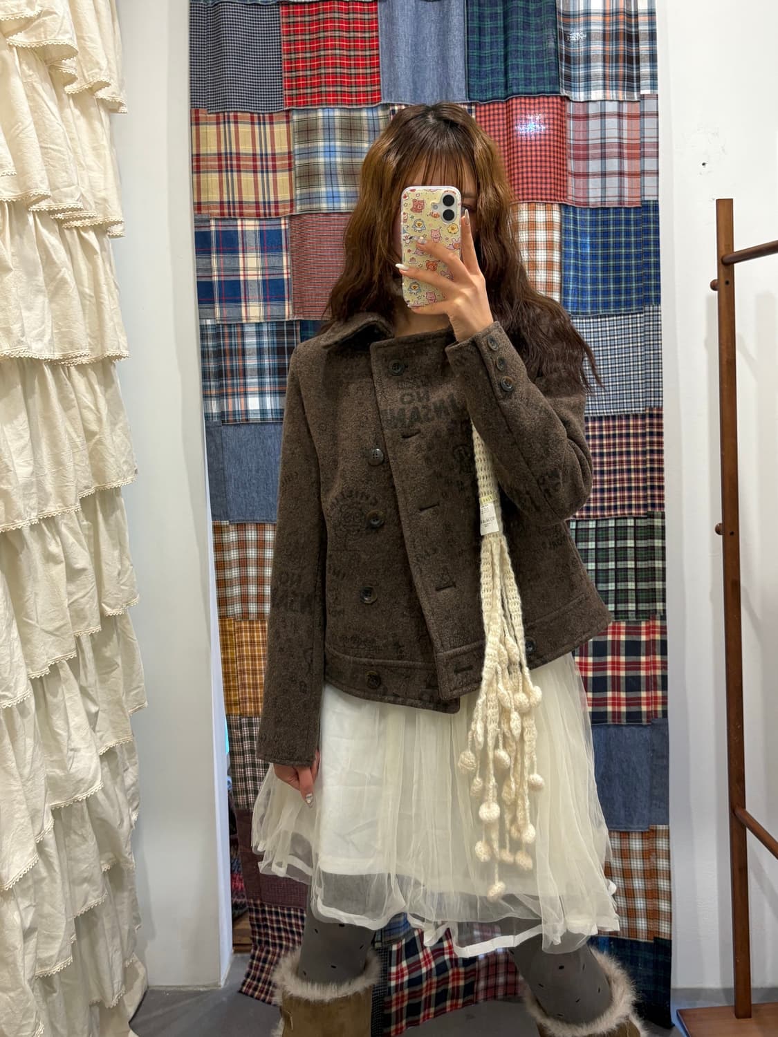 히스테릭글래머 패턴 하프코트 상품이미지5