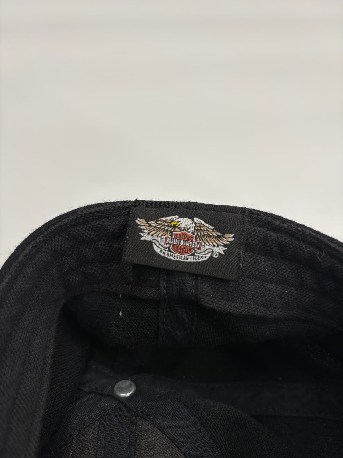 Harley Davidson 할리데이비슨 스컬 자수 블랙 볼캡 모자 상품이미지3