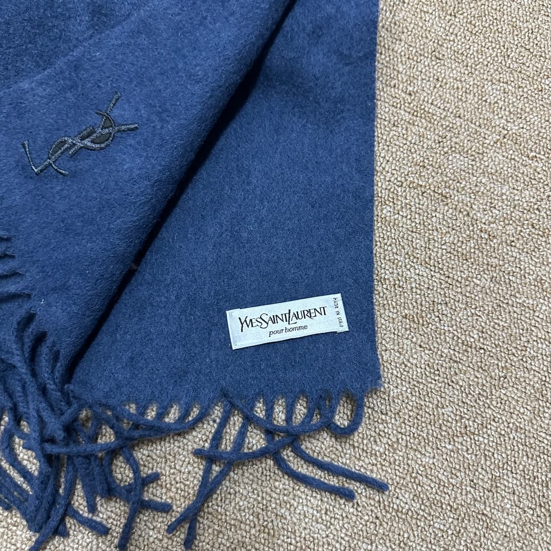 YSL 입생로랑 네이비 머플러 목도리 상품이미지4