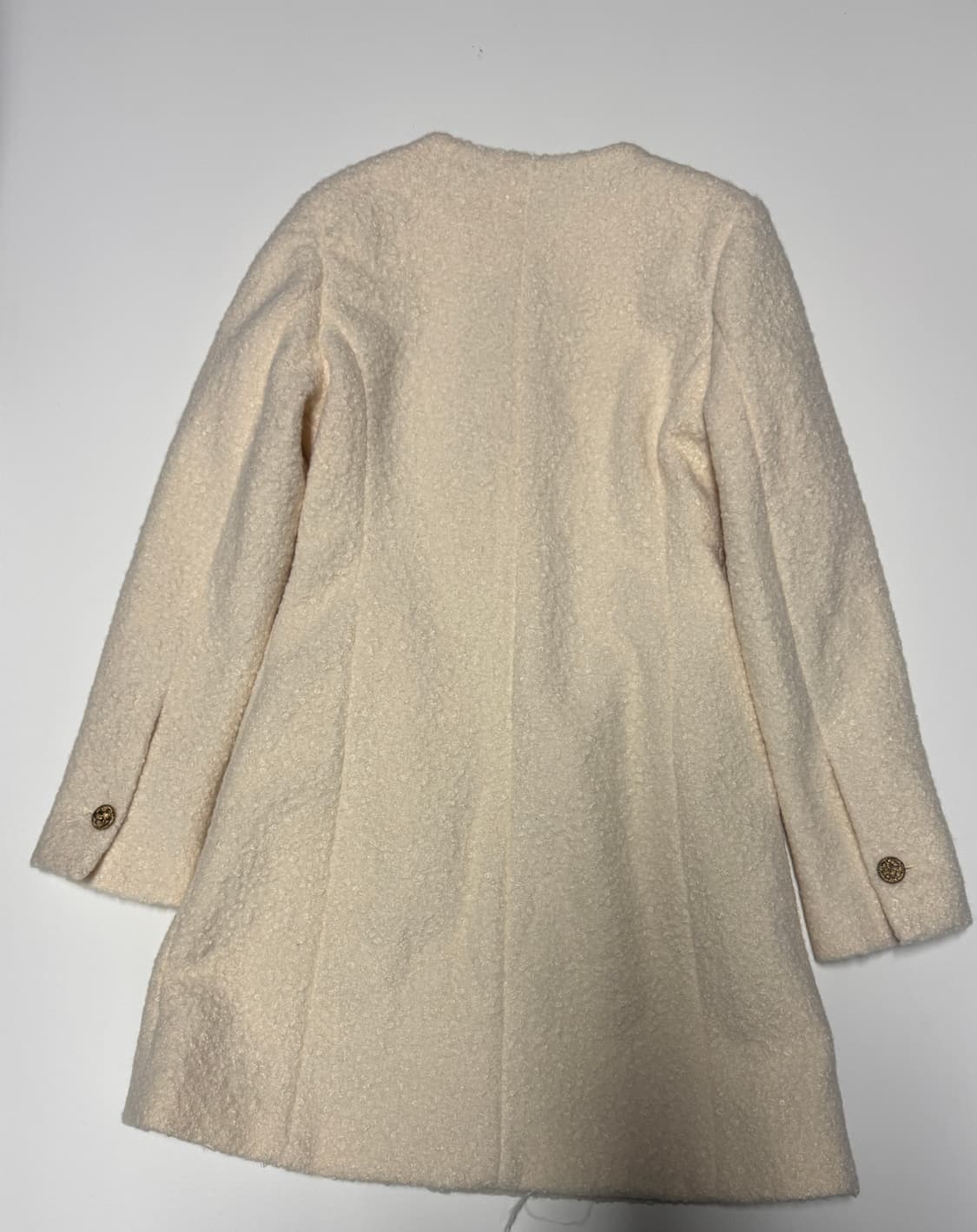 여성 마리마켓 금장 롱 트위드 코트 자켓 하객룩 상품이미지2