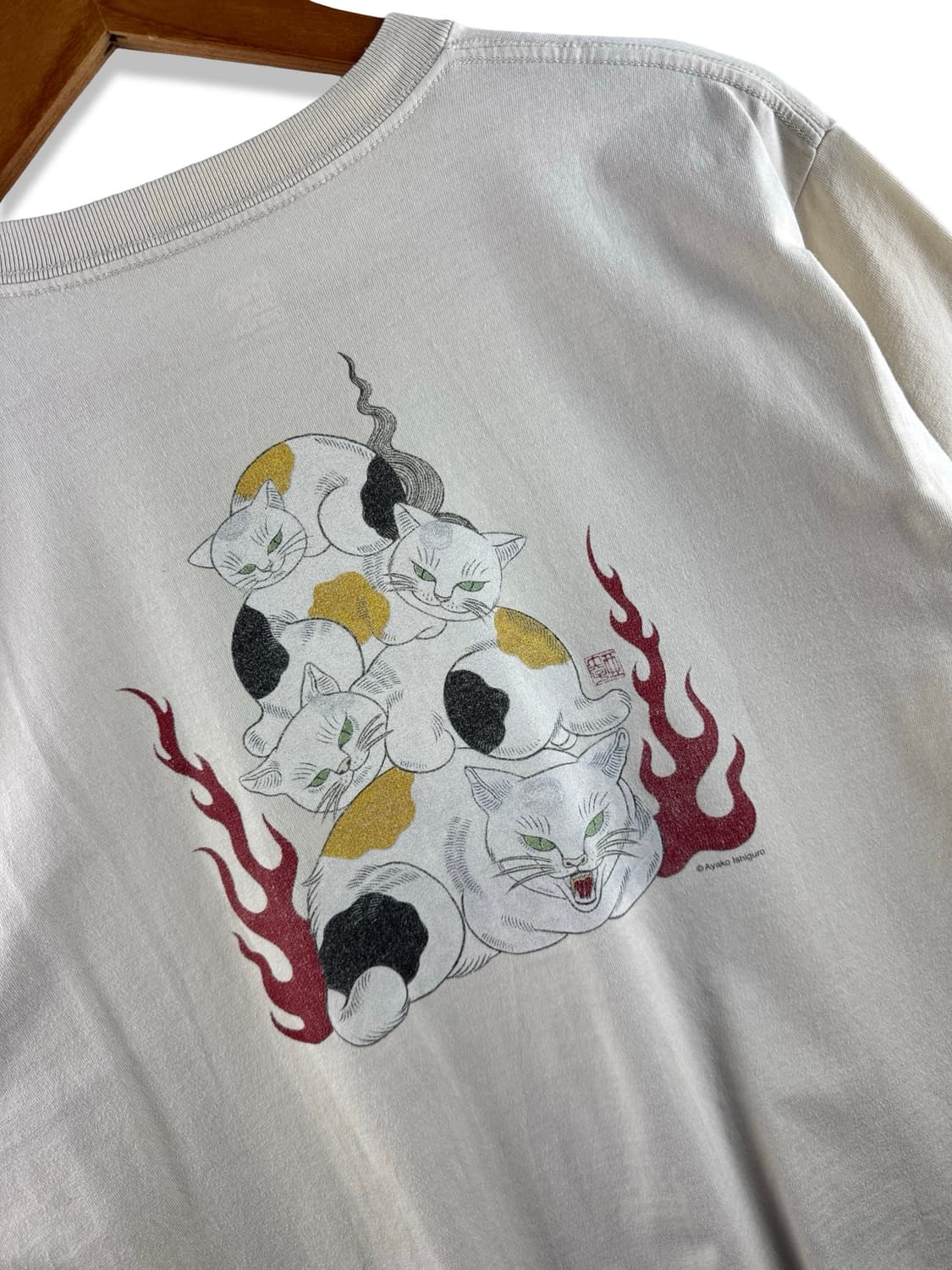 JPN Graniph 오리엔탈 네코 티셔츠2971 상품이미지4